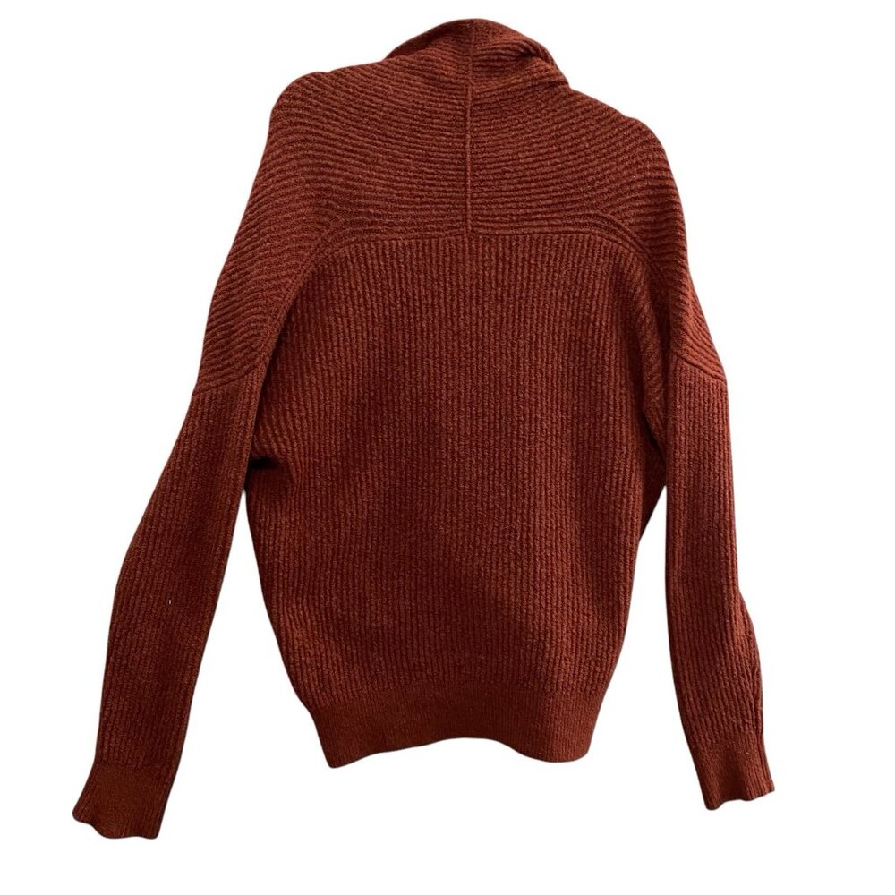 J CREW 365 Women Pullover Sweater Oversized V Neck Long Sleeve Sz S Orange 10-8 - Picture 3 of 9